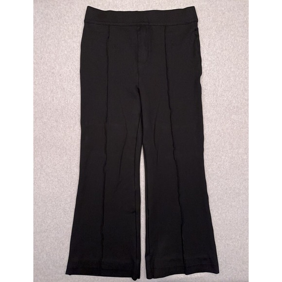 SPANX SPANXsmooth Perfect Fit Ponte Flare Pants Front Seam Black Womens 2XT TALL